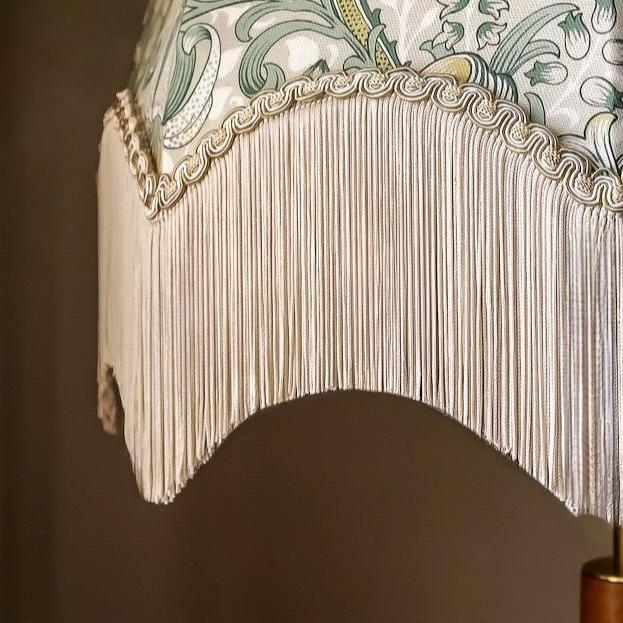 William Morris Golden Lily Fringed Lampshade - Linen