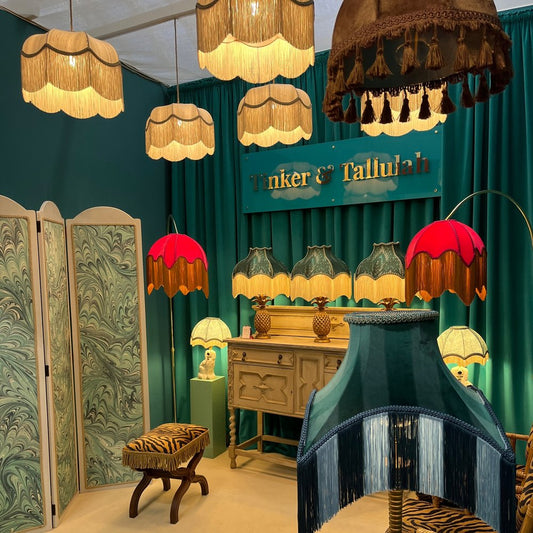Our swishy lampshades went to Decorex!