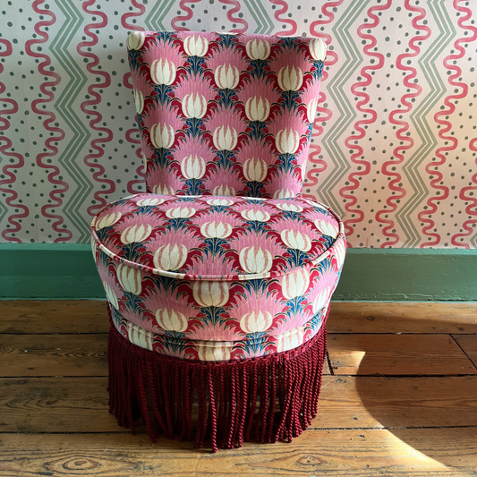 William Morris Fringed Slipper Chair