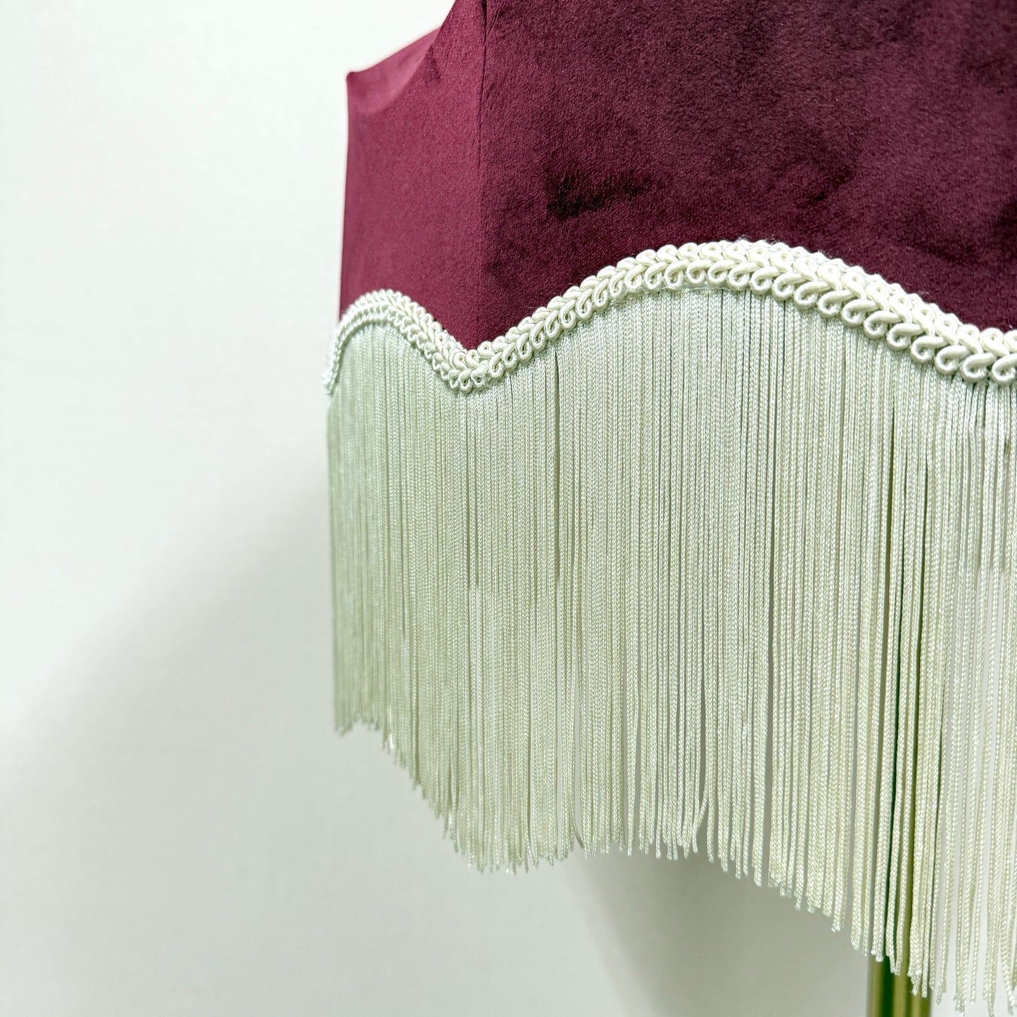 Burgundy & Cream Large Lampshade