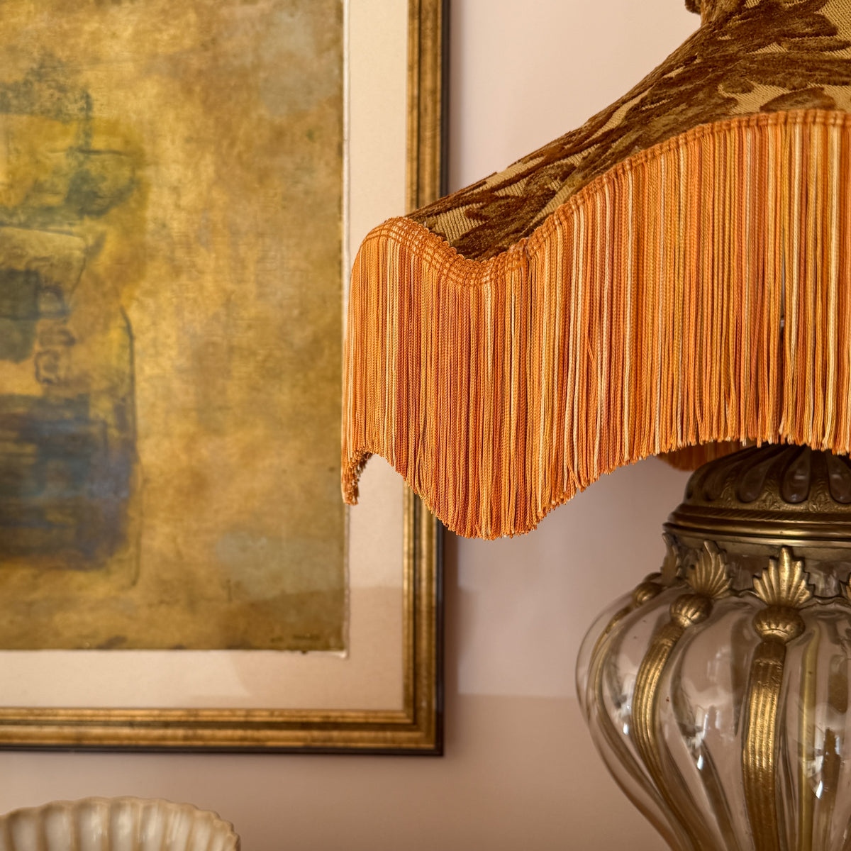 The Daisy Velvet Lampshade – Ochre