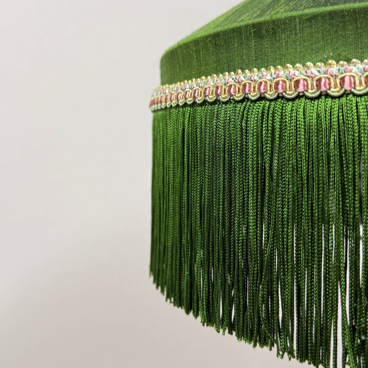 Green Silk Pleated Lampshade