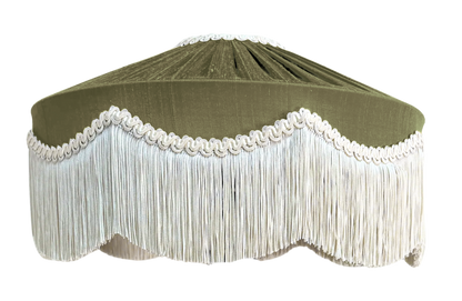 Bespoke Peggy Silk Fringed Lampshade - Vineyard