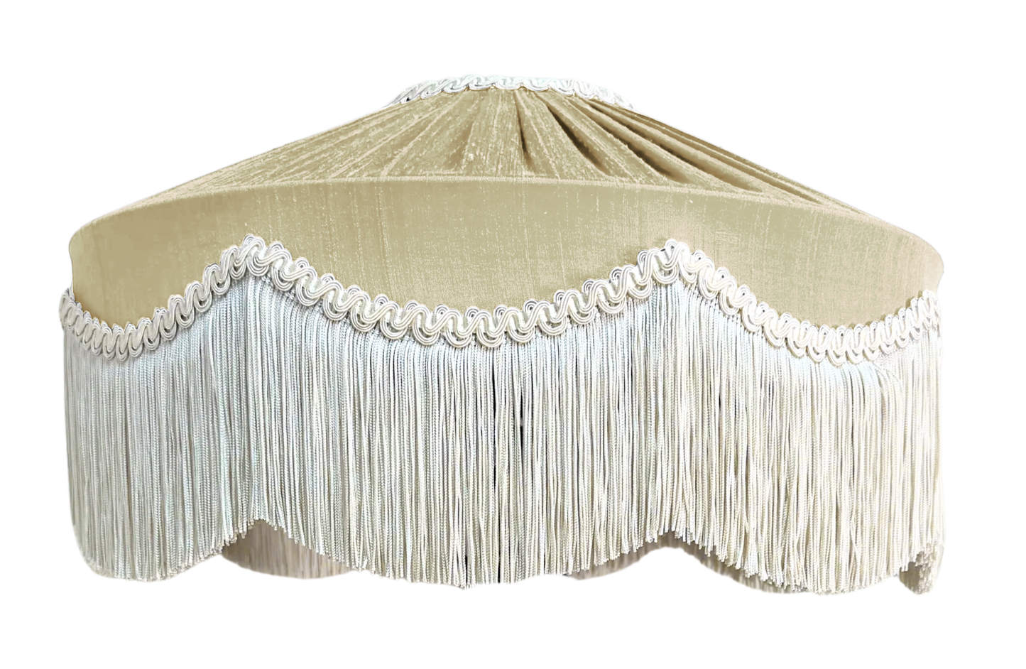 Bespoke Peggy Silk Fringed Lampshade - Primrose