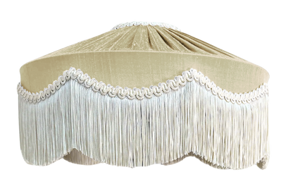 Bespoke Peggy Silk Fringed Lampshade - Primrose