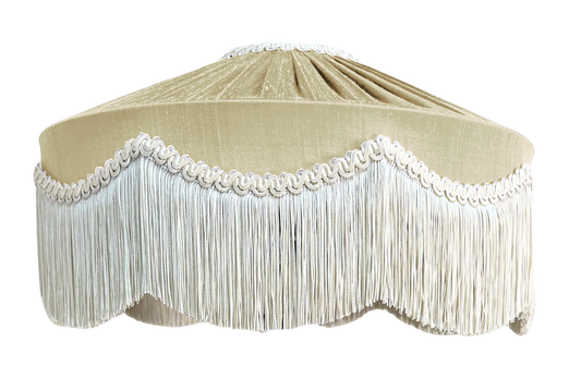 Bespoke Peggy Silk Fringed Lampshade - Primrose