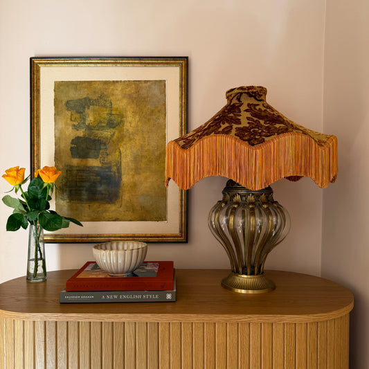 The Daisy Velvet Lampshade – Ochre