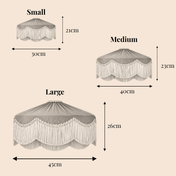 The Peggy Silk Fringed Lampshade - Rust