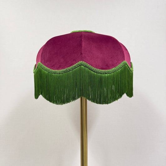 Burgundy & Green Lampshade