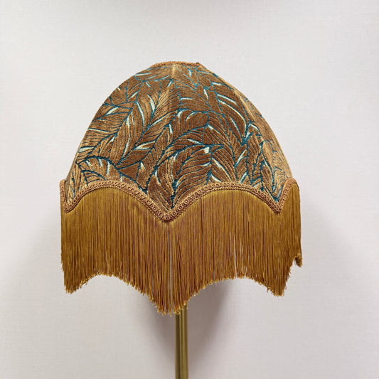 Botanical Brown Velvet Lampshade