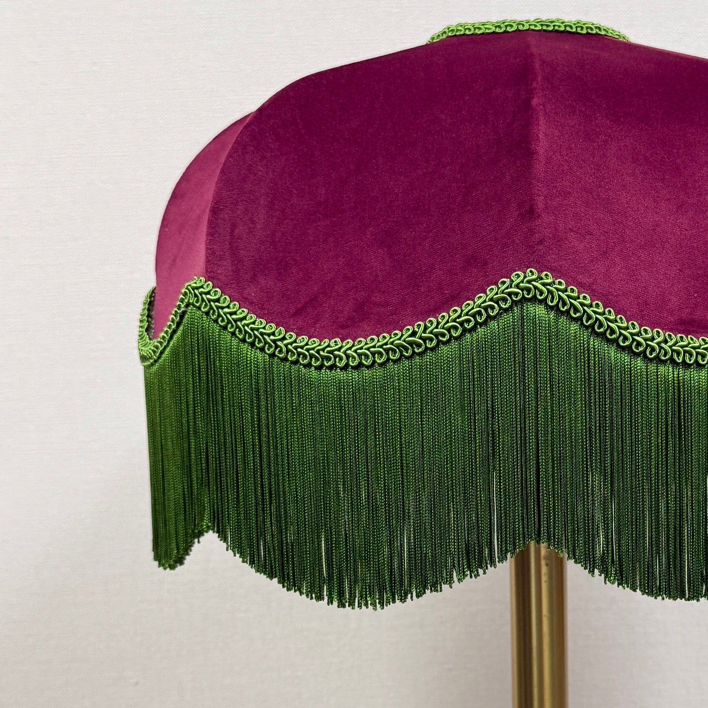 Burgundy & Green Lampshade