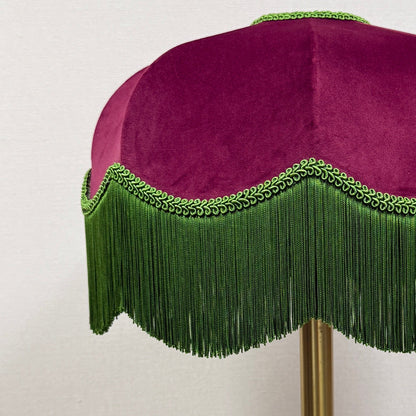 Burgundy & Green Lampshade