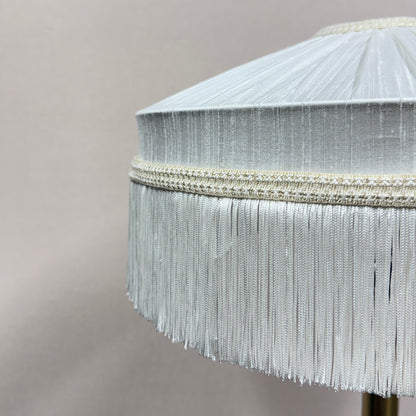 White Pleated Silk Lampshade