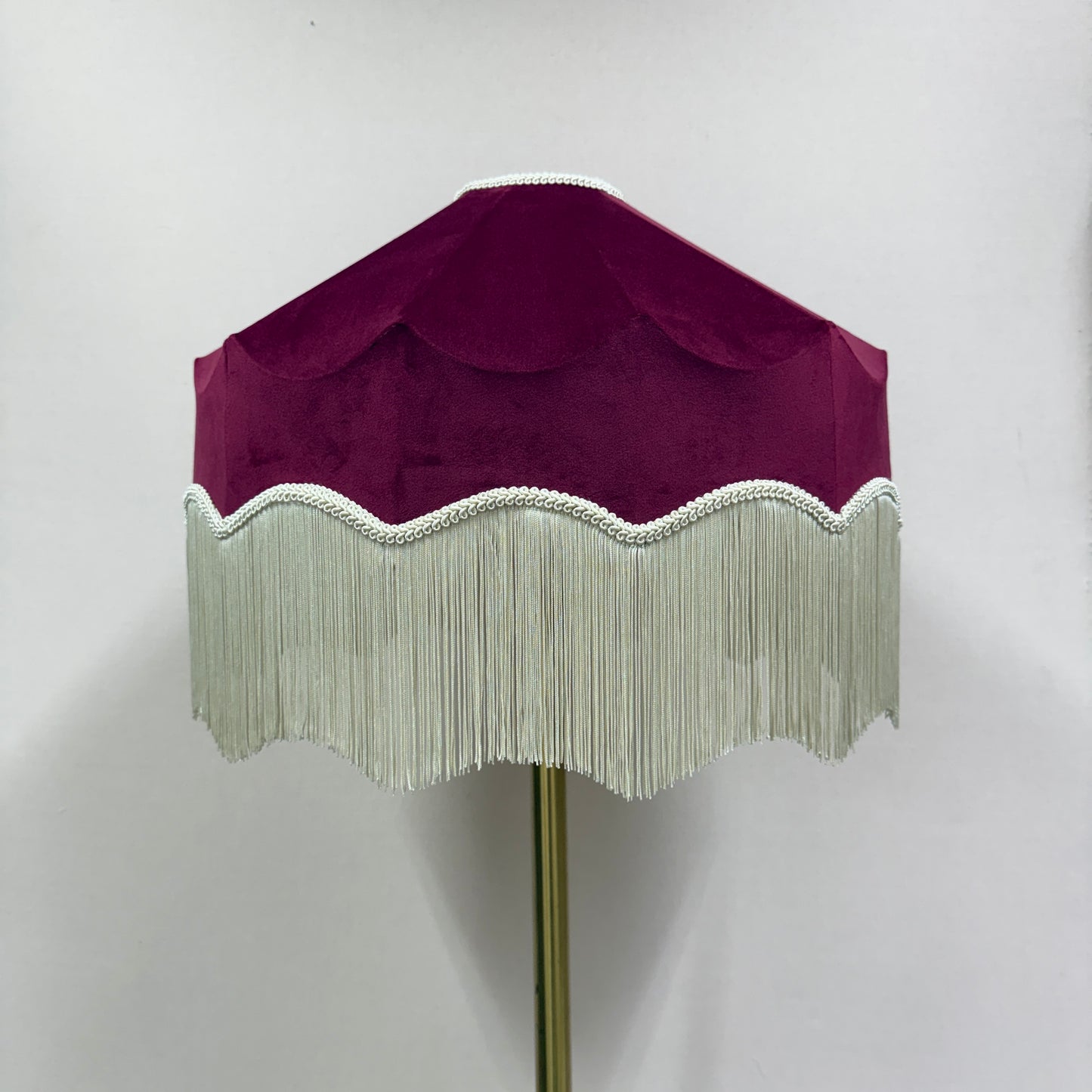 Burgundy & Cream Large Lampshade
