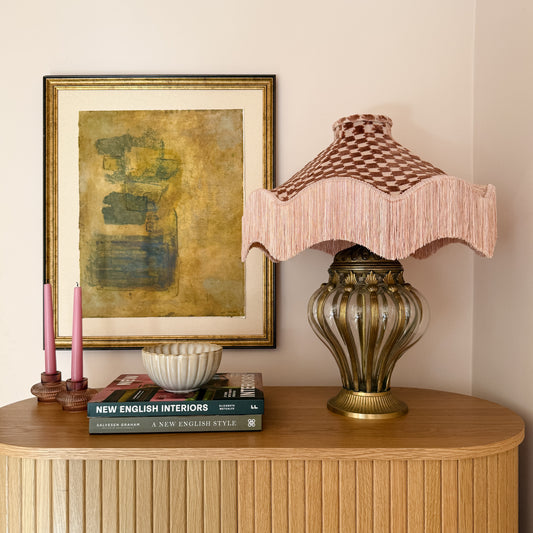 The Daisy Velvet Lampshade – Dusty Pink