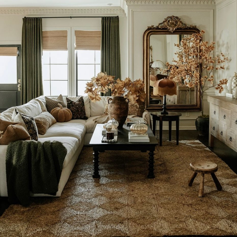 The Emmy Fringed Lampshade - golden fringe