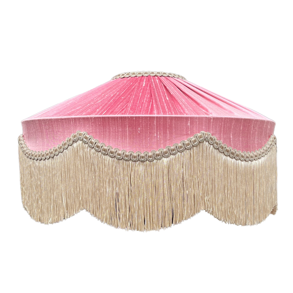 The Peggy Silk Fringed Lampshade