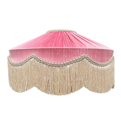 The Peggy Silk Fringed Lampshade