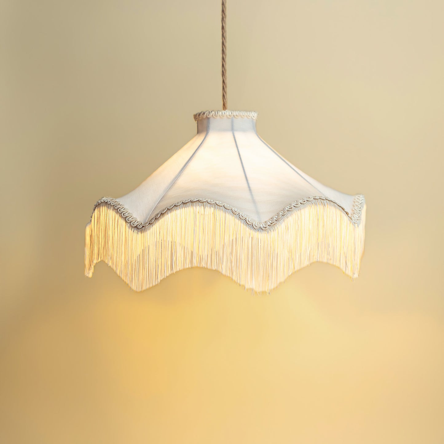 The Daisy Moiré Lampshade - Pearl