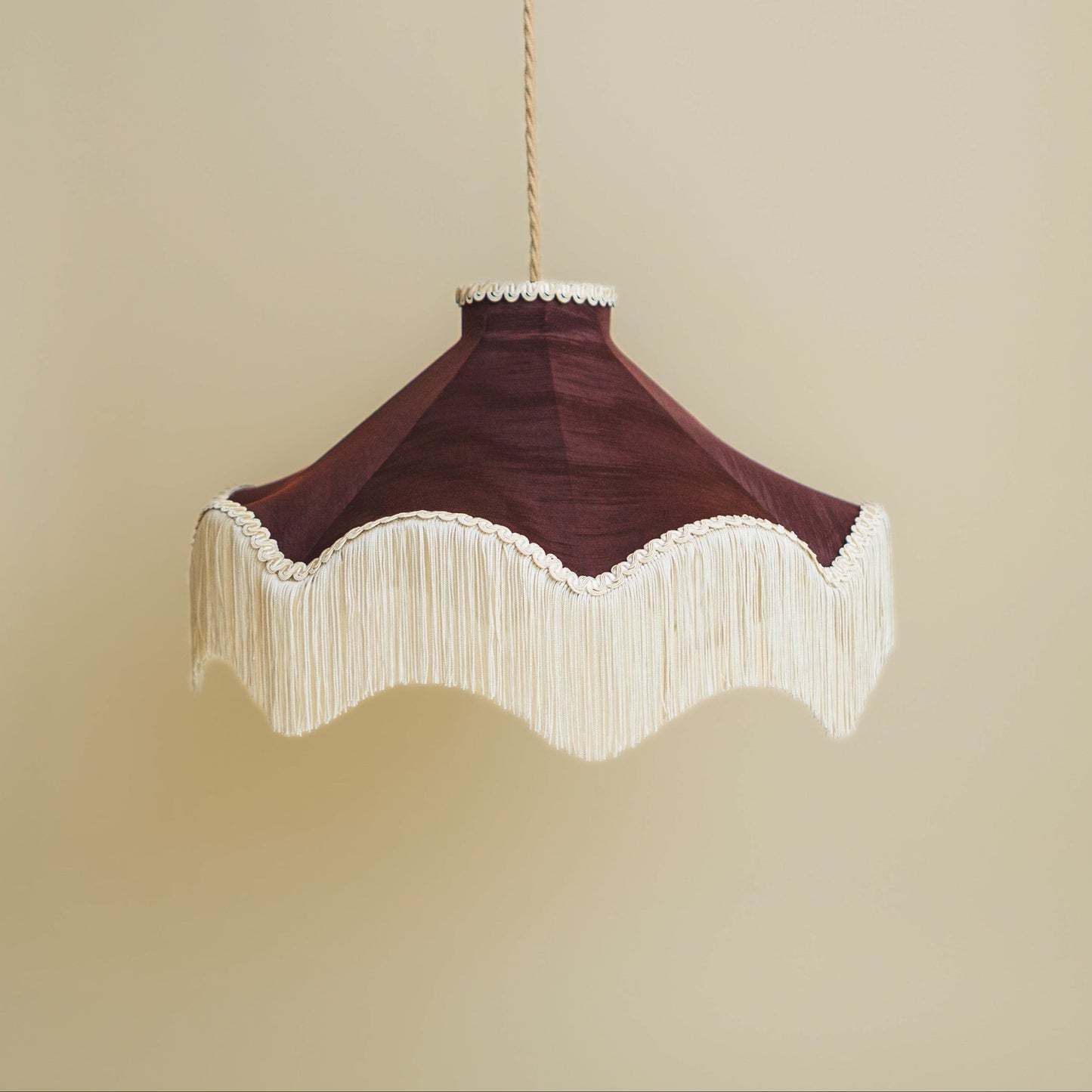 The Daisy Moiré Lampshade – Aubergine