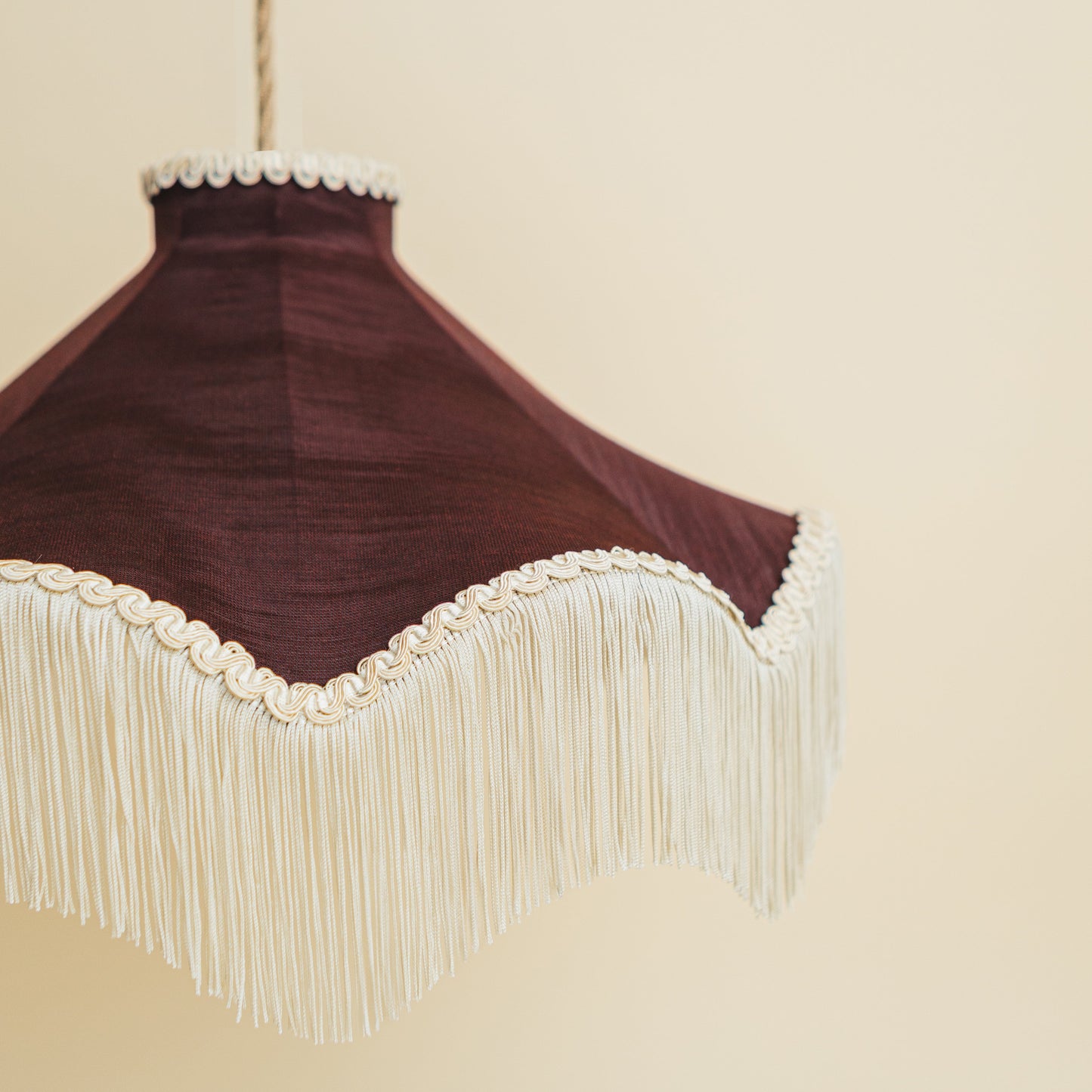 The Daisy Moiré Lampshade – Aubergine