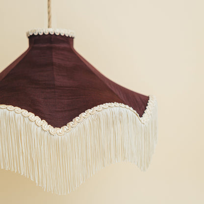 The Daisy Moiré Lampshade – Aubergine