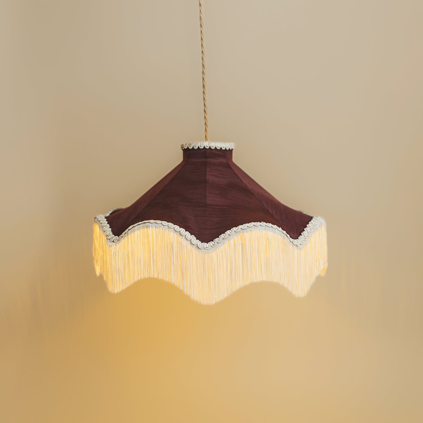The Daisy Moiré Lampshade – Aubergine