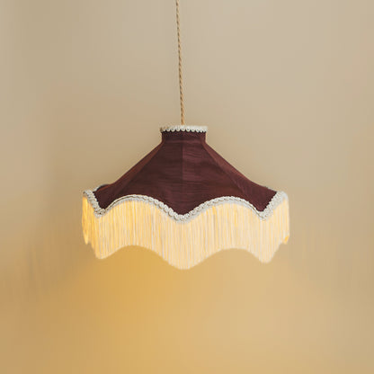 The Daisy Moiré Lampshade – Aubergine