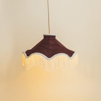 The Daisy Moiré Lampshade – Aubergine