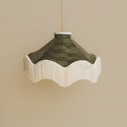 The Daisy Moiré Lampshade – Olive