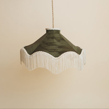 The Daisy Moiré Lampshade – Olive