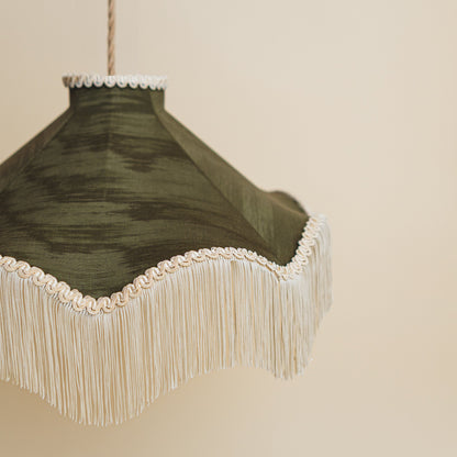 The Daisy Moiré Lampshade – Olive
