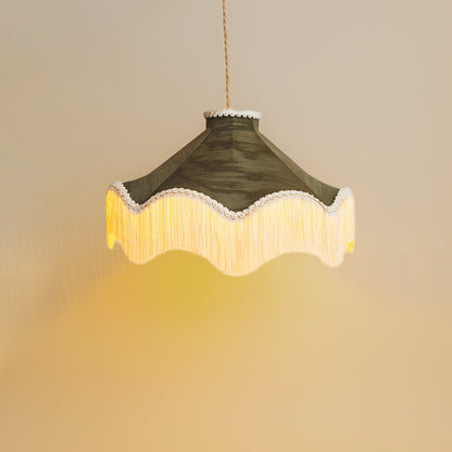 The Daisy Moiré Lampshade – Olive