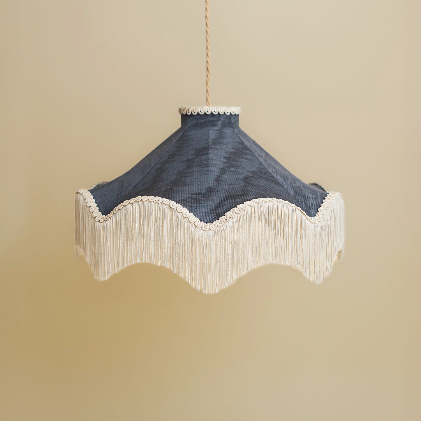 The Daisy Moiré Lampshade - Midnight