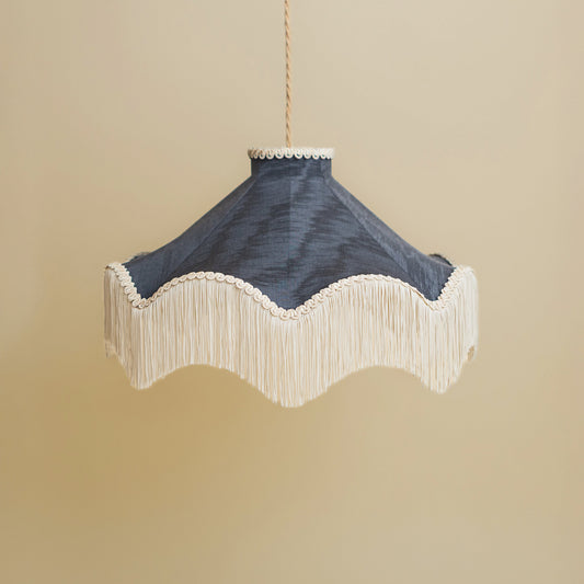 The Daisy Moiré Lampshade - Midnight