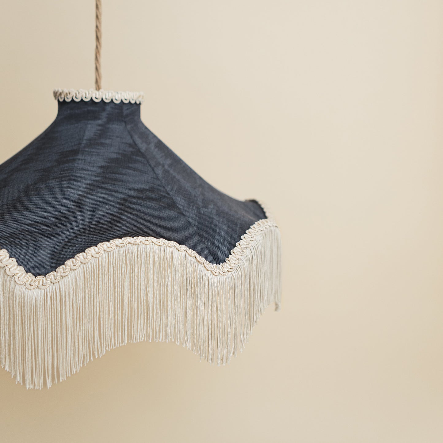The Daisy Moiré Lampshade - Midnight