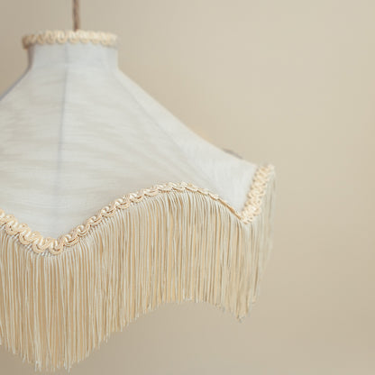The Daisy Moiré Lampshade - Pearl