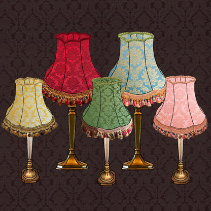 The Emerald Damask Lampshade