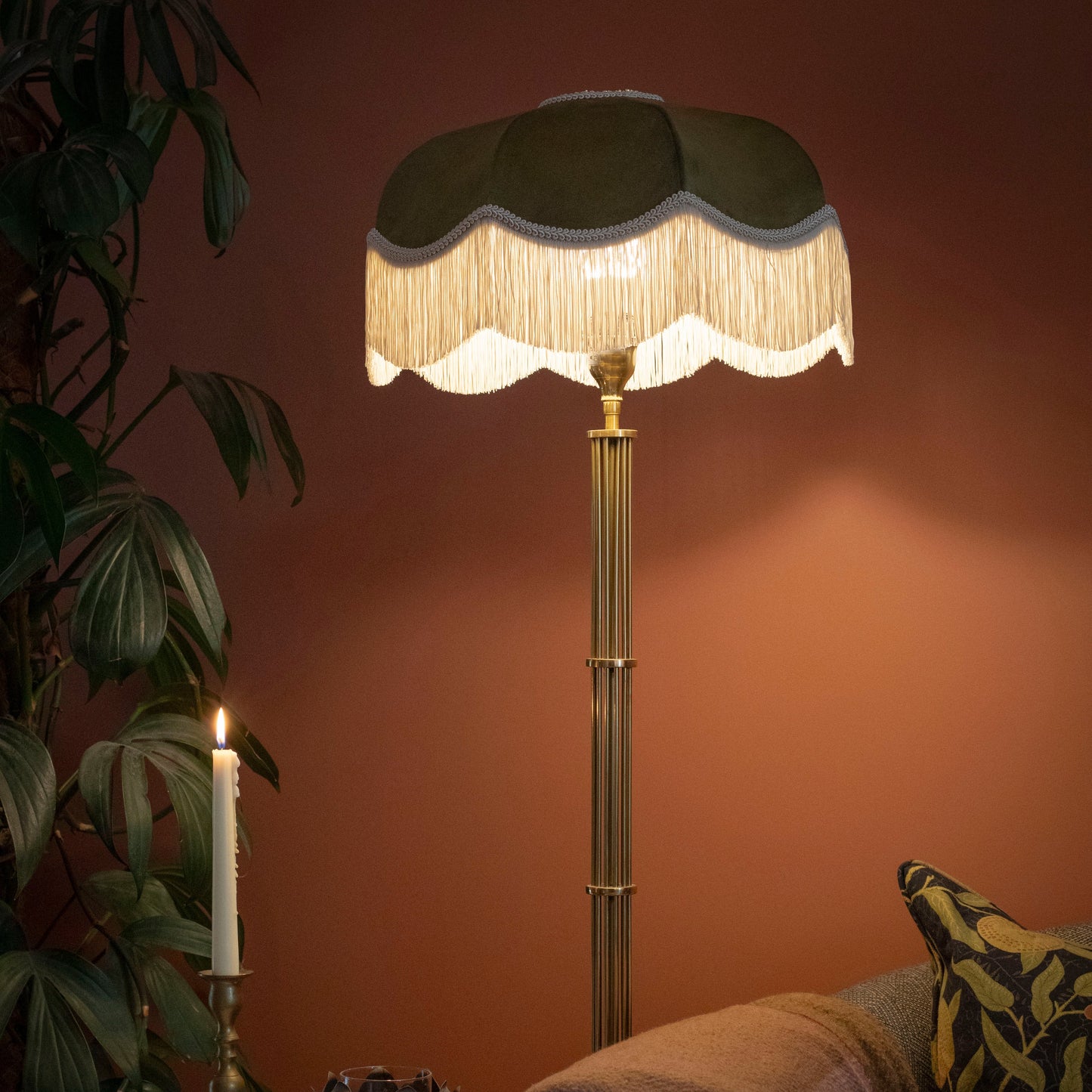 The Pistachio Fringed Lampshade