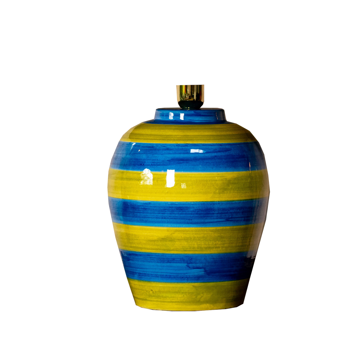 Stripe Lamp, Green & Blue