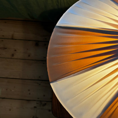 The Stripy Shade - Ivory & Gold Pleated Lampshade