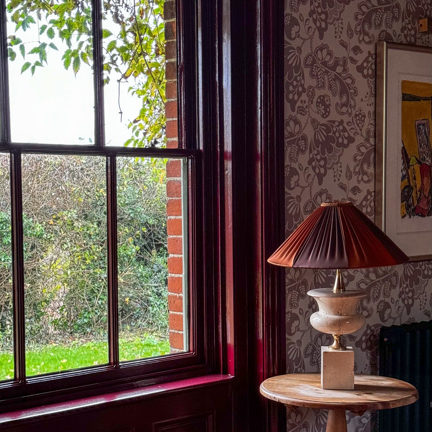 The Stripy Shade - Bronze & Brown Pleated Lampshade