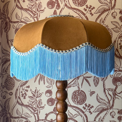 The Stella Brown Fringed Lampshade