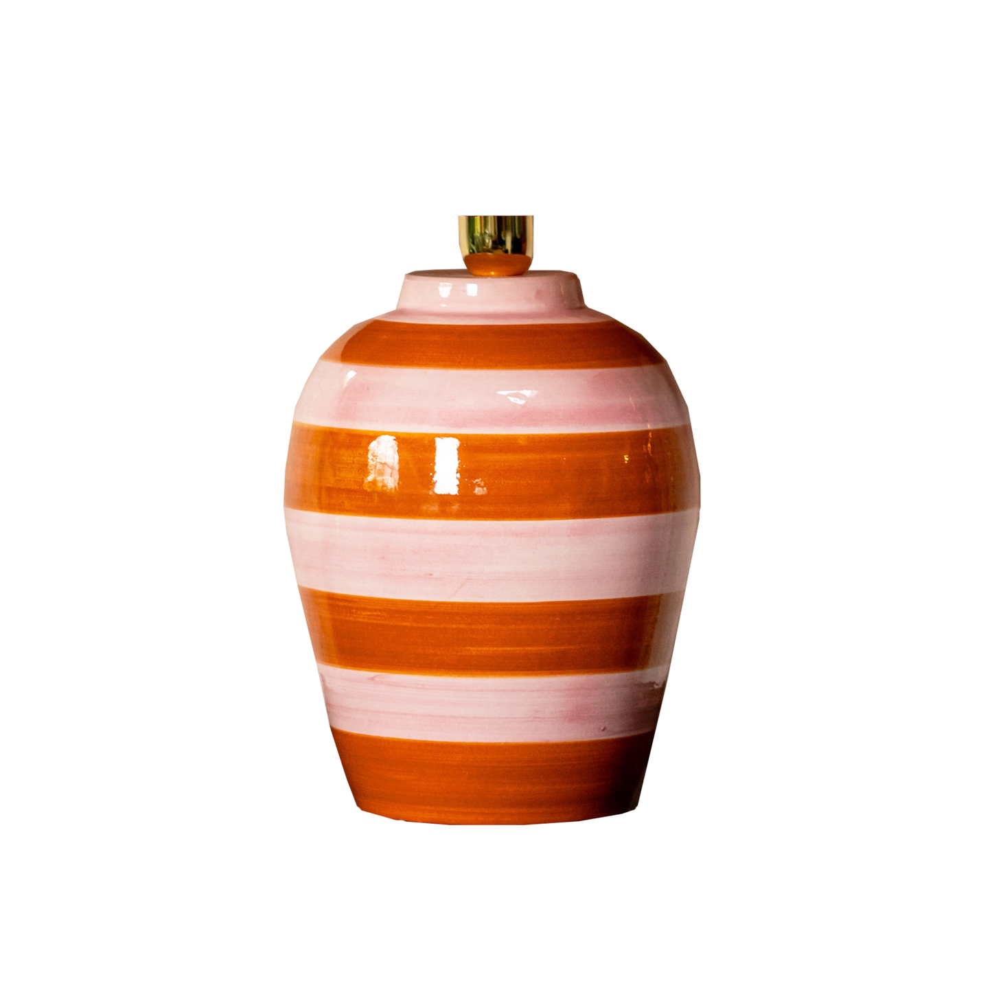 Stripe Lamp, Pink & Orange