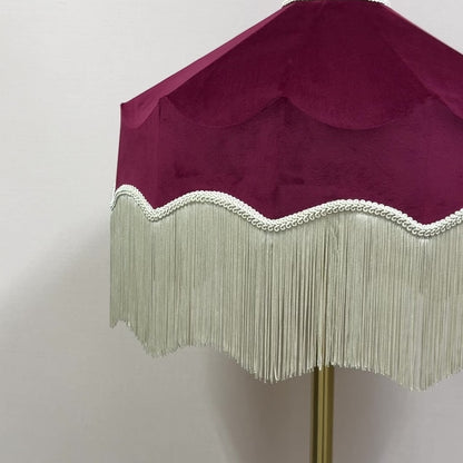 Burgundy & Cream Large Lampshade