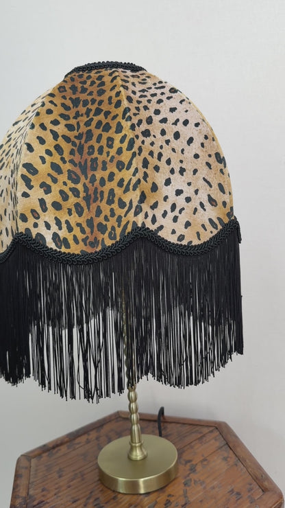 Small Animal Print Shade with Table Lamp