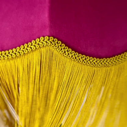 The Raspberry Fringed Lampshade