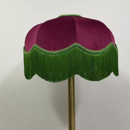 Burgundy & Green Lampshade