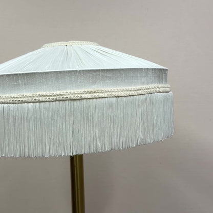 White Pleated Silk Lampshade